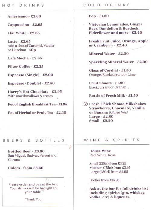 Chestertourist.com - The Moorings Menu The Groves Chester Page Three